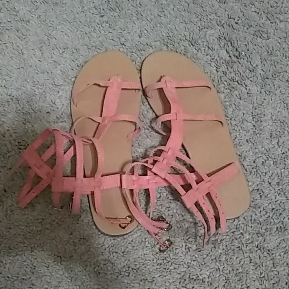 Faux Suede Gladiator Sandals